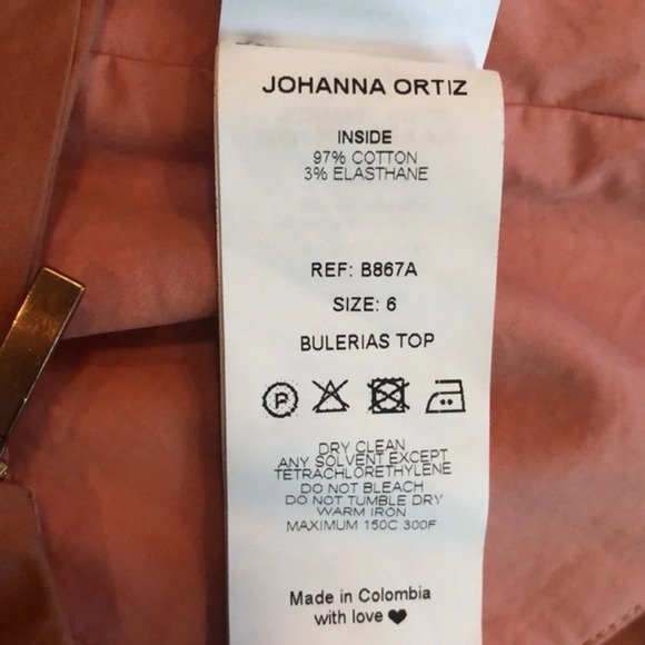 Johanna Ortiz Asymmetric Bulerias Square Neck Peplum Top in US 6 - Picture 3 of 6